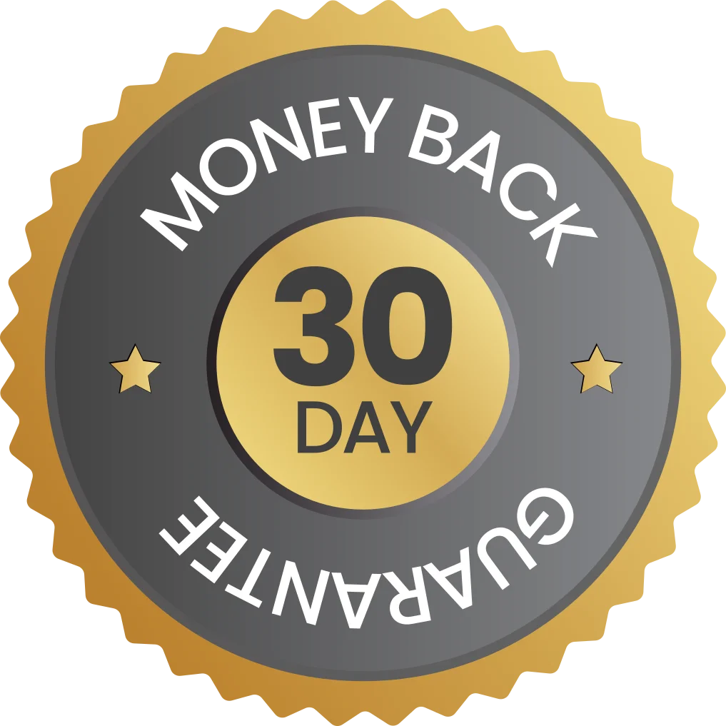 AerioQ 30-Day Money-Back Guarantee Seal